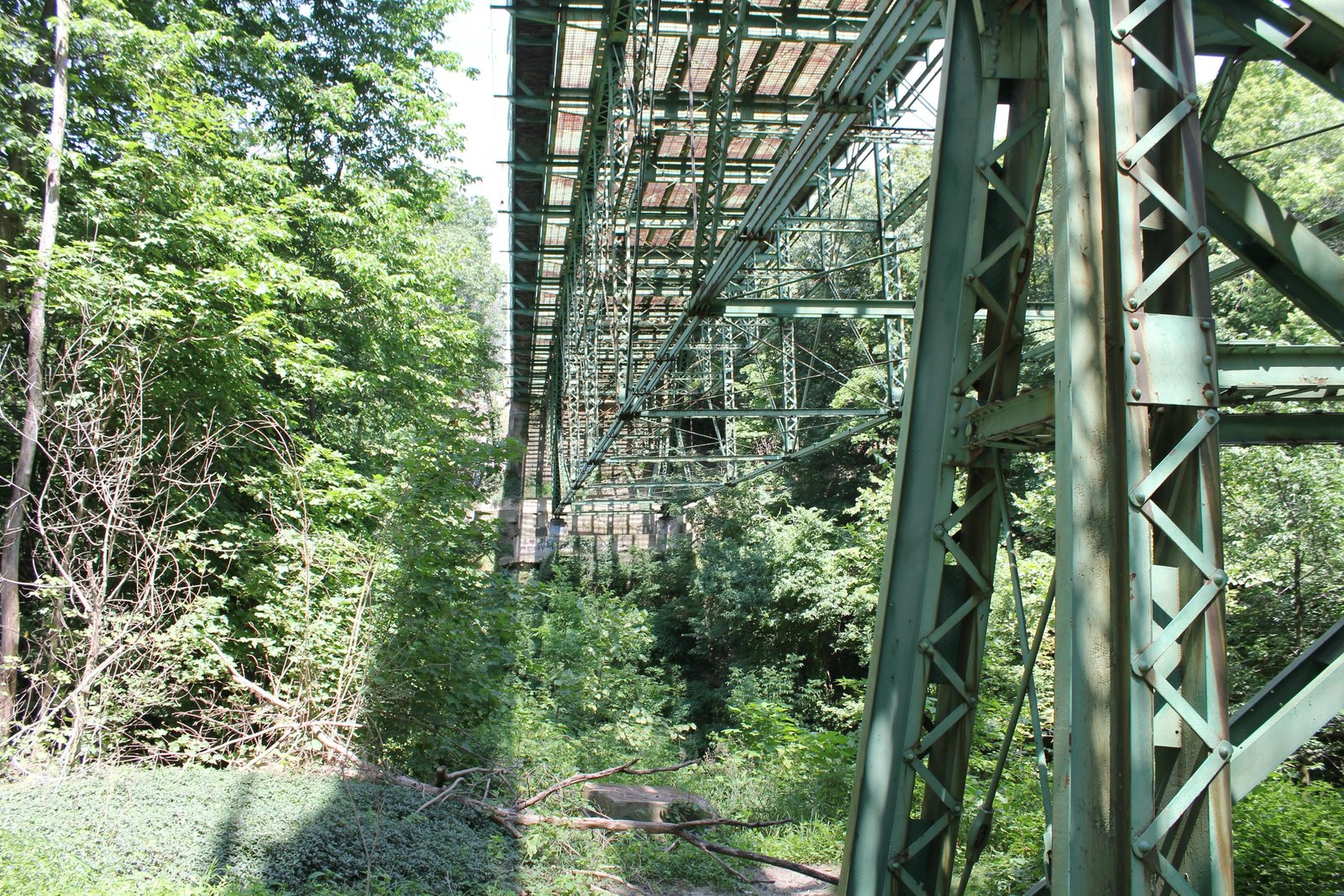 Looking north along main span